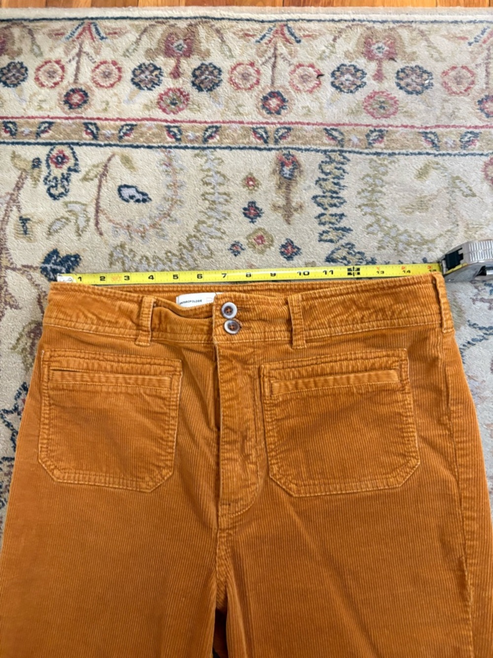 Anthropologie Pilcro Corduroy Pants in Mustard Gold - Picture 4 of 7